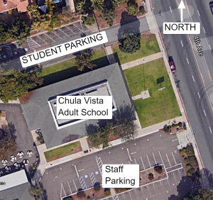 Chula Vista Adult School parking map for students