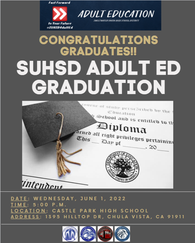 2022 SUHSD Adult Education Graduation for graduates and families.